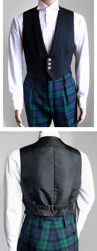Waistcoat, Vest, 3 Button for Prince Charlie style jacket
